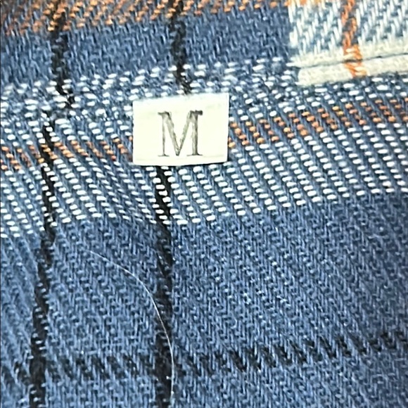 Women’s Blue and Orange Casual Button Down Shirt - Picture 5 of 8